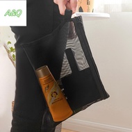 AQ Nylon Mesh File Bag A4 A5 A6 Transparent Zipper Test Paper Information Bag VN
