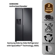 (KV Only) Samsung 660L ( RS64R5101B4) Inverter Side by Side Refrigerator Fridge Freezer Peti Sejuk A