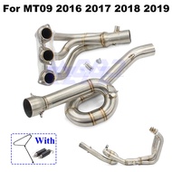 MT09 XSR900 FJ09 TRACER900 900 GT 2016 2017 2018 2019 Motorcycle Exhaust Slip-On System Front Pipe
