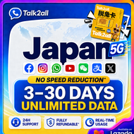 Japan travel SIM Card | 3-30Days Unlimited Data | Softbank/KDD I 5G/4G Travel SIM | Can Top Up reuse