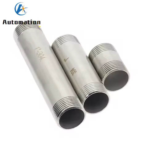 1/8" 1/4" 3/8" 1/2" 3/4" 1" BSP Male Thread Long Nipple 304 Stainless Steel Pipe Fitting Connector A