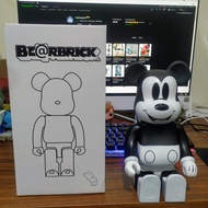 Bearbrick Be@Rbrick Mickey Monochrome Figure Display 400%/28 Cm