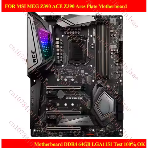 For MSI MEG Z390 ACE Z390 Ares Plate Motherboard DDR4 64GB LGA1151 ATX Crossfire.