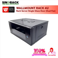 SINORACK Wallmount Server Rack 4U Dual Fan (53X40X24cm)