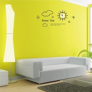 《Smart Design》創意無痕壁貼◆晴天時鐘(含台製機芯) 8色可選
