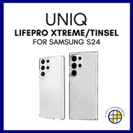 UNIQ Lifepro Xtreme | Lifepro Tinsel | Clear Case for Samsung S24 24 Plus 24 Ultra | Glitter Case | 