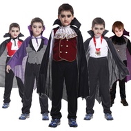 Carnival Party Halloween Kids Children Count Dracula Gothic Vampire Costume Fantasia Prince Vampire 