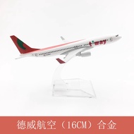 16cm Alloy Metal T'way Air B737 Model Plane Diecast Aircraft