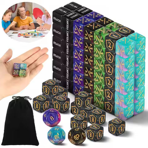 99/53Pcs Counter Dice Set Acrylic Plus and Minus Dice Set Keyword Counter Decora Portable Card Games