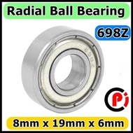 Mini Bearing 698 zz Radial Ball Bearings Sealed Deep Groove 698ZZ 8mm x 19mm x 6mm