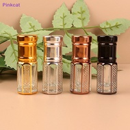 Pinkcat 3ml Roll On Glass Bottle   Container Gold  Empty Refillable Mini Roller  Bottle SG