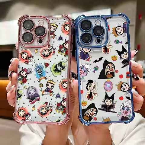 Disney villain Character For OPPO Find X8 X7 Ultra Reno 14 13 12 11F 10 8T 8Z 7Z 6 Pro Lite Plating 