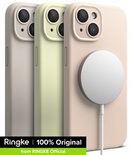 Ringke ซิลิโคนแม็กสามารถใส่ได้กับ iPhone 15เคส [ซิลิโคนเหลว3ชั้น] คงทนสัมผัสผ้าไหมป้องกันการเคสกันลา