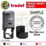 Trodat Printy 46025 Self Ink Round Stamp with Custom Rubber