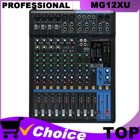 Professional 12 channel Audio Mixer MG12X MG12XU Sound Console with XLR interface 48V 10-Input Stere