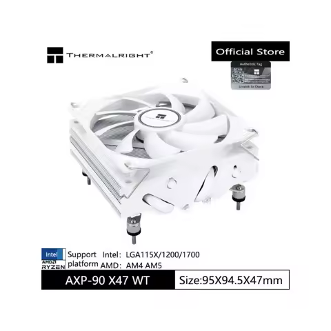 Thermalright AXP90-X47 ITX Air-Cooled CPU Radiator 47mm 4 Heatpipe Down-Pressure CPU Cooler Supports