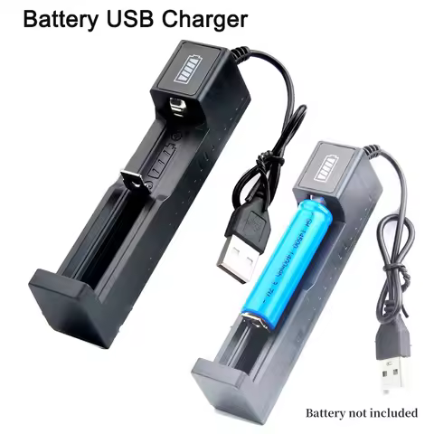 14650/18350/18500/18650/26650 Battery Universal USB Battery Charger Charging 3.7V-4.2V Rechargeable 