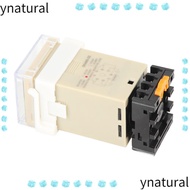 YNATURAL Time Relay, DH48S‑2Z with Socket Base Digital Time Relay, Precision Timing 0.01S-99H99M 220