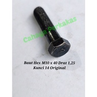 BH Bolt Hex Flange Bolt M10 x 40 Thread 1.25 Key 14 Black Original Car Motorcycle.