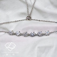［Real Moissanite］Can Pass Diamond Test 18K Gold Six Stone Bracelet MBG016 Moissanite Bracelet/Moissa