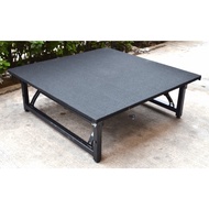 Foldable stage size 90W x 90L x 30H cm, 3W x 3L x 1H ft