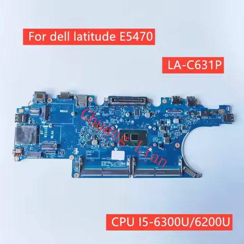 ADM70 LA-C631P For dell latitude E5470 Laptop motherboard with i3 i5 i7 6th Gen CPU DDR4 100% Fully 