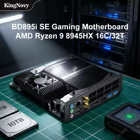 New MINISFORUM BD895i SE Gaming Motherboard AMD Ryzen 9 8945HX 16C/32T 2*DDR5 2*NVMe PCIe5.0 x16 2.5