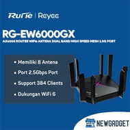 RUIJIE REYEE RG-EW6000GX AX6000 ROUTER WIFI6 ANTENNA DUAL BAND HIGH SPEED MESH 2.5G PORT