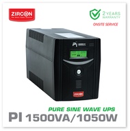 PI 1500VA/1050W Pure Sinewave UPS ZIRCON เหมาะกับคอมทุกชนิด/เกมมิ่งคอม/PSU80+/iMac/PS4 ประกัน 2 ปี O