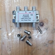 4 way tv antenna amplifier splitter