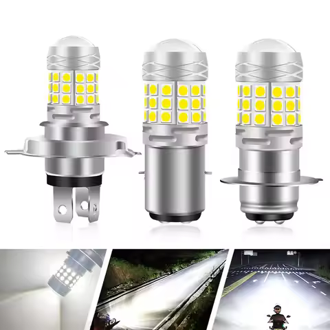 Motorcycle LED headlight high and low beam H4 H6 P15D BA20D 42smd 3030 12-24v high brightness model