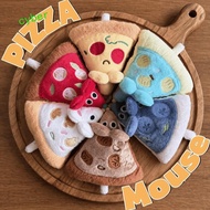 CYBERLINX 6pcs Pizza Mouse Keychain, Keychain Combination Fashion Friendship Pizza Pendant, Blueberr