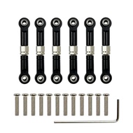 6Pcs Adjustable for Wltoys 1/18 A949 A959 A969 A979 K929 Aluminum Upgrade Spare Parts Metal Linkage 