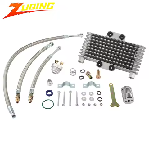 Pitbike Motorcycle Oil Radiator Tuning 400cc 2 4 Stroke Engine 125ml Oil Cooler For KTM Kawasaki End