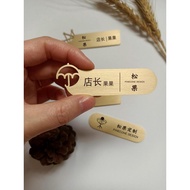 Customized Work Tag Name Tag Unique Badge Work Tag Customized logo Coffee Shop Company Work Number T