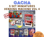 Mainan Miniatur GACHA SET 5 MINI VENDING MACHINE Vol 4 (JAPAN)