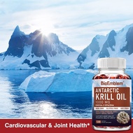 Minyak Krill Antartika 1000 Mg Dengan Omega-3 EPA DHA Astaxanthin & Fosfolipid 120 Kapsul Lunak Anta