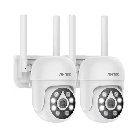 Annke 2Pcs H.264+ 5MP Wireless Camera Video Surveillance Camera Two Way Audio WIFI IP Security Camer