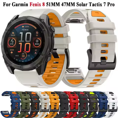 Fenix8 Watch Band For Garmin Fenix 8 47mm 51mm Solar E 7 7X/Epix Pro/6 6X Pro 5X Plus QuickFit 26mm 