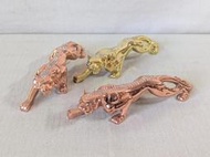 招財金錢豹：合金擺飾 × 3（鍍銅色、鍍金色、Jaguar、招財開運擺飾）