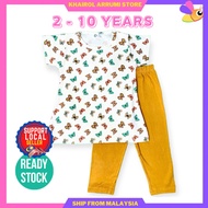 (2-10Y) Baju Tidur Budak / Kanak Set Kids Pajamas Borong Murah Viral Pijamas Perempuan Lelaki boy gi