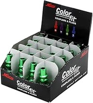 ColorFit by Milton 777AC-20 Pneumatic Plugs - (A-style, Green) - 1/4" NPT Male, (Box of 20)