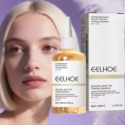 100ml EELHOE 7% Glycolic Acid Toning Solution, Clinical Grade Exfoliating Toner for Skin Rejuvenatio