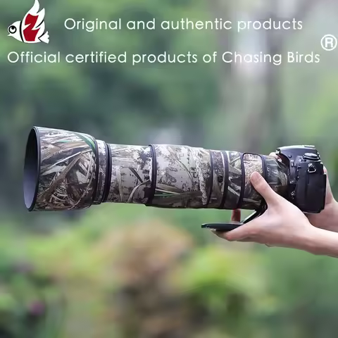Chasing birds camouflage lens coat for NIKON 200 500mm F5.6 E waterproof and rainproof lens protecti
