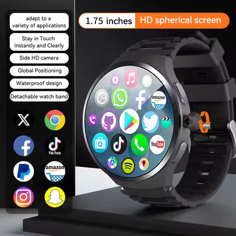 4GB+64GB 4G 5G Smartwatch 4g/5g Sim Card Android 10.0 System 180° Pull out Camera GPS WIFI Play Game