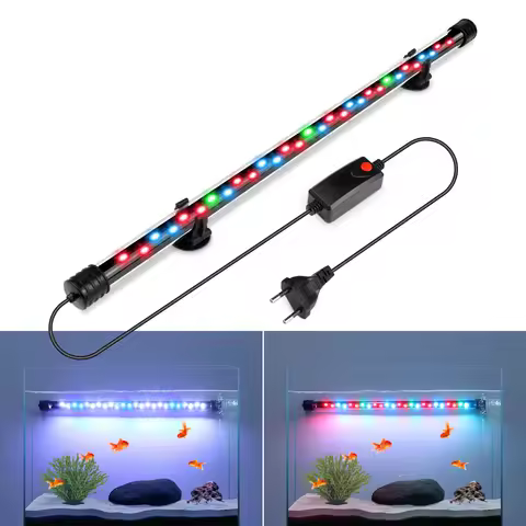 110V 220V Strip Aquarium Light LED Waterproof Fish Tank Light Underwater Decor Lighting Submersible 
