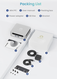 Genmachine MINI PC AMD Ryzen 5 6600H LPDDR5 16G M.2 2280/2242 USB4 2*HDMI 2.5G LAN WIFI6 Office Comp