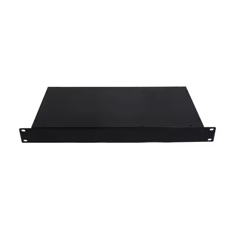 19 Inch 1U Rack Mount Enclosure Case Black Steel Sheet Metal Shell Communication Service Equipment H