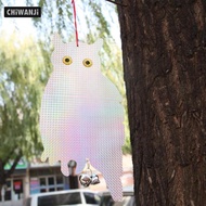 2 Pack Bird Scare Owls - Effective Reflective Hanging Bird w/ Bell