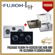 [BUNDLE] FUJIOH FH-GS5530SV Gas Hob 88cm And FR-SC2090R/V Chimmey Cooker Hood 90cm